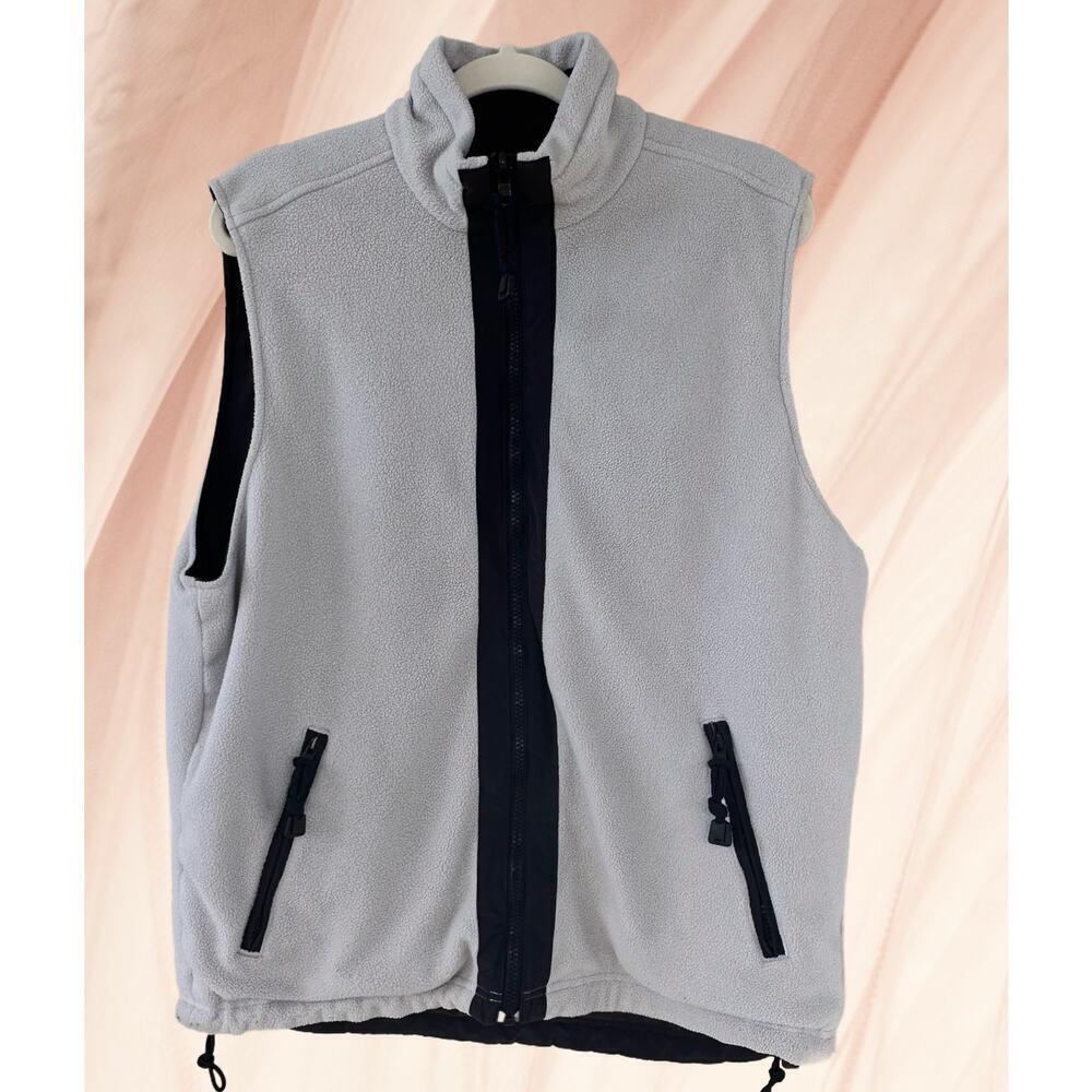 Reversible Vest Navy and Gray Fleece Size M - Picture 3 of 9